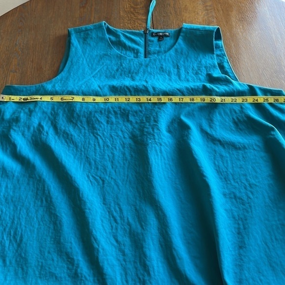 Lane Bryant sleeveless double layer tunic top size 24 back zipper layered tank - Picture 6 of 13